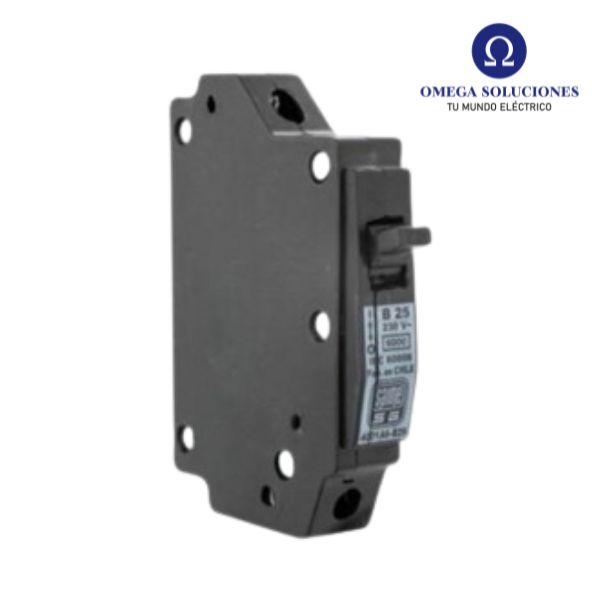 Int. Automático Saime riel Americano, curva B 1x25A, 230V 6kA