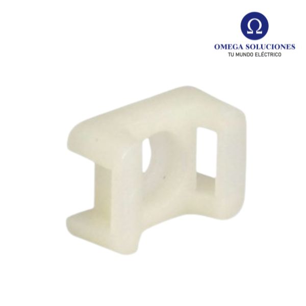 Base Atornillable para Amarra Tipo Chilectra Caluga Blanca 23x16x9mm