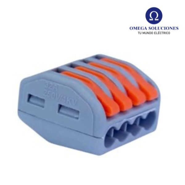 Conector Rápido Clip Wago 0.8/4mm² 32A 4 Vías