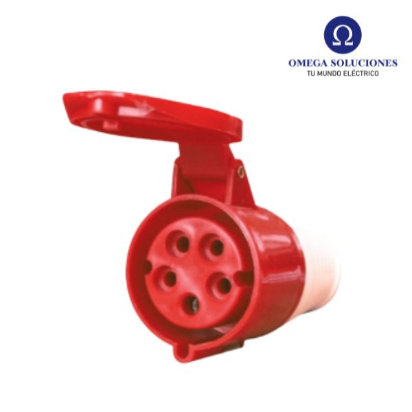 Enchufe Ind. Hembra Volante 3P+N+T 32A 380V IP44 - Lexo