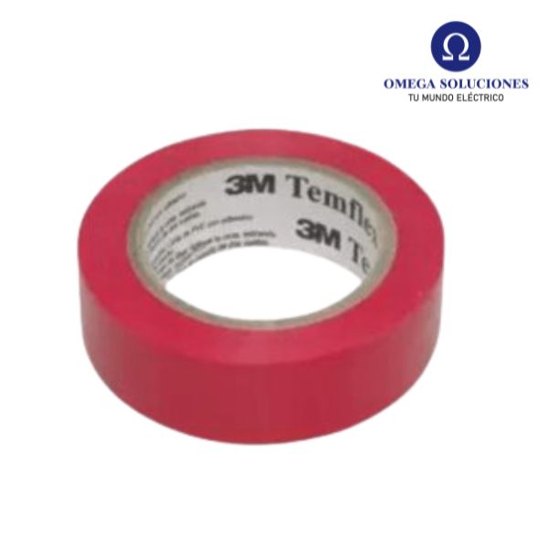 Huincha Aisladora 3M Roja 15mmx10mtx0.15mm
