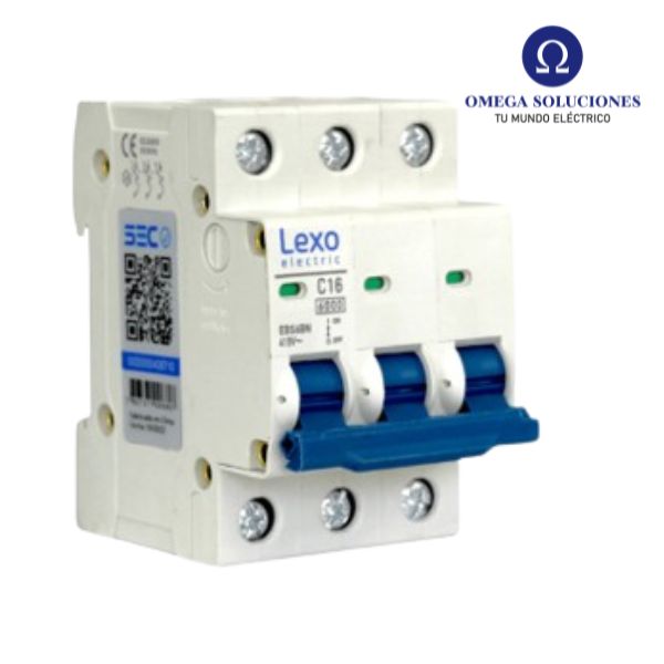 Int. Automático Lexo 3x16A 6KA Curva C