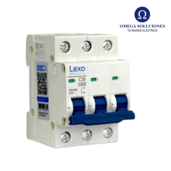 Int. Automático Lexo 3x20A 6KA Curva C