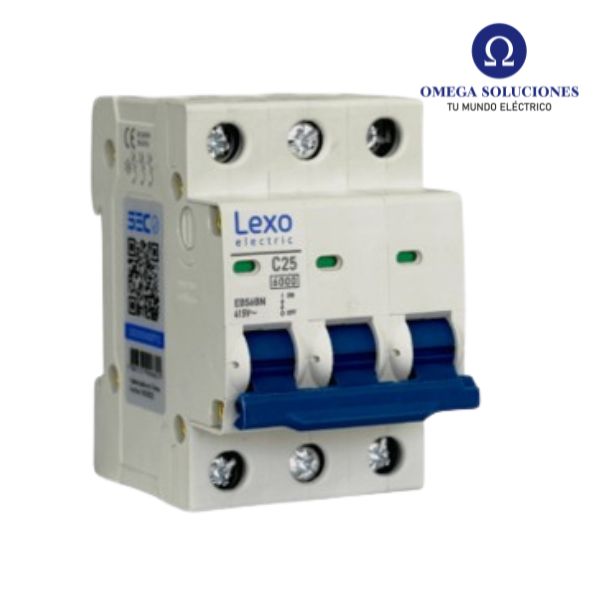 Int. Automático Lexo 3x25A 6KA Curva C