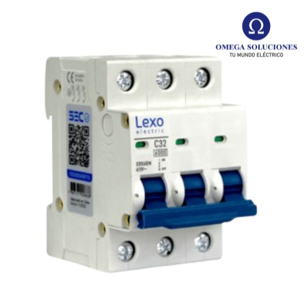 Int. Automático Lexo 3x32A 6KA Curva C