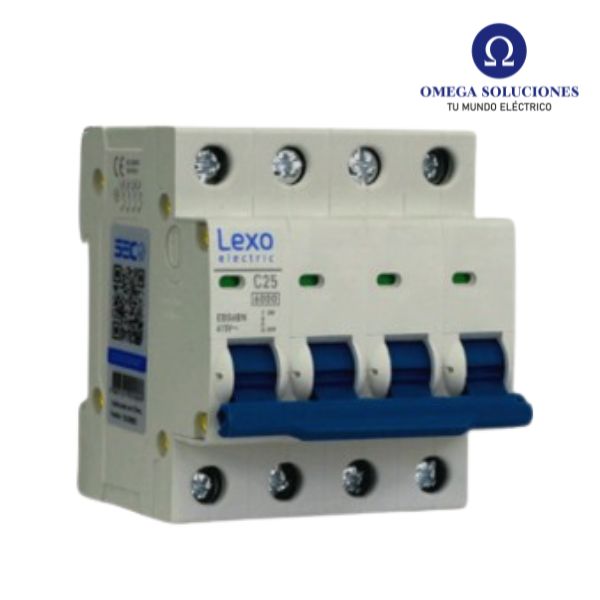 Int. Automático Lexo 4x25A 6KA Curva C