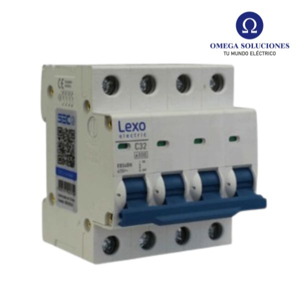 Int. Automático Lexo 4x32A 6KA Curva C