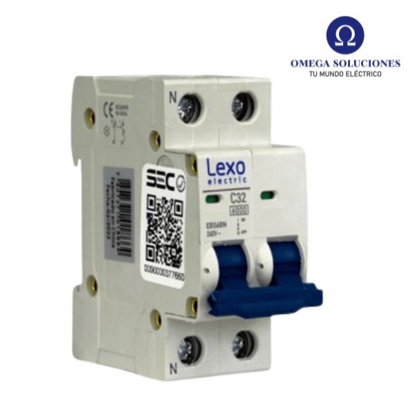 Int. Automatico Lexo Omnipolar 2x32A 6KA Curva C