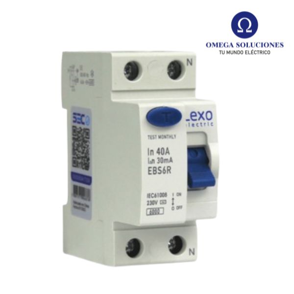 Int. Diferencial Lexo 2x40A 30mA Clase AC