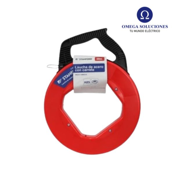 Laucha Pasacable de Acero de 3mm x 20 mts con Carrete Stanford